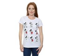 (L, White) Disney Womens/Ladies Mickey Mouse Evolution Cotton T-Shirt