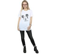 Mickey Mouse Face Cotton Boyfriend T-Shirt Disney White M