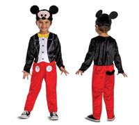 Disney Mickey Mouse Fancy Dress for Kids, Classic Dress Up | Officially Licensed by Disguise, Includes Mickey Mouse Outfit and Soft Hat with Dimensional Ears, for Boys 2, 3-4, 4-6 Years