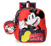 Disney Mickey Mouse Fashion Adaptable Preschool Backpack Multicoloured 21 x 25 x 10 cm Microfibre 5.25L, Multicoloured, Adaptive Preschool Backpack