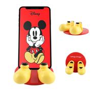 Disney Mickey Mouse Feet Cell Phone Holder with Bonus Decal Sticker- Cell Phone Stand for Desk Home/Office-Universal Desk Phone Stand Compatible with Android/iPhone and More- Red Mickey Decal