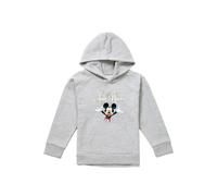 Disney Mickey Mouse Firework New Year Italian Youth Kids Pull-Over Hoodie, Athletic Heather in Grey | Size: 5-6 Years Disney Grey 5-6 Years