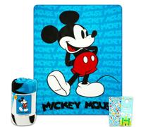 Disney Mickey Mouse Fleece Blanket Set - Bundle with Soft Blanket Plus Stickers, More for Kids, Adults, Teens | Cozy Mickey Mouse Throw Blanket 46" x 60"