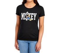 Disney Mickey Mouse Football Kick Tee, Black Black