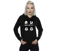 Disney Mickey Mouse Four Heads Hoodie In Black Black XL