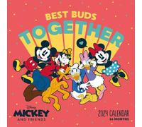 Disney Mickey Mouse & Friends Calendar 2024 - Month to a View Planner 30cm x 30cm, Kids Calendar - Official Merchandise