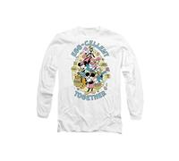 Disney Mickey Mouse Friends Eggcellent Together At Easter Long Sleeve T-Shirt, White | Size: Medium Disney White M