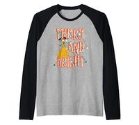 Disney Mickey Mouse & Friends Merry And Bright Christmas Raglan Baseball Tee