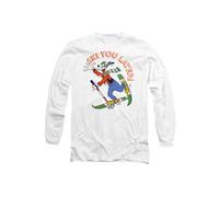 Disney Mickey Mouse Friends Ski You Later Goofy Long Sleeve T-Shirt, White | Size: Small Disney White S