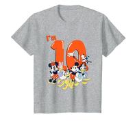 Disney Mickey Mouse & Friends Vintage Group 10th Birthday T-Shirt, Youth, Heather Grey, 2T