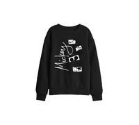 Disney Mickey Mouse Geometric Shapes Kids Sweatshirt, Black | Size: 9-11 Years Disney Black 9-11 Years