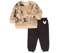 Disney Mickey Mouse Goofy Newborn Baby Boys Fleece Sweatshirt and Pants Set Brown/Gray 0-3 Months