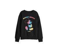 Disney Mickey Mouse Gradient Outline Kids Sweatshirt in Black | Size: 9-11 Years Disney Black 9-11 Years
