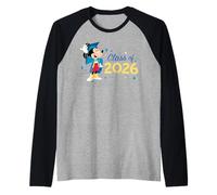 Disney Mickey Mouse Graduation Class of 2026 New Grad '26 Raglan Baseball Tee