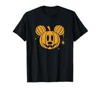 Disney Mickey Mouse Halloween Jack-o’-Lantern Distressed T-Shirt, Men, Black, 4X-Large