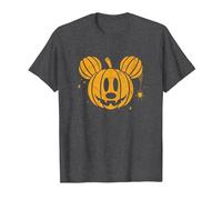 Disney Mickey Mouse Halloween Jack-o’-Lantern Distressed T-Shirt, Men, Dark Heather Grey, 4X-Large
