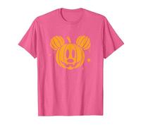 Disney Mickey Mouse Halloween Jack-o’-Lantern Distressed T-Shirt, Men, Pink Heather, X-Large