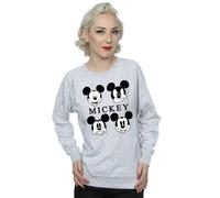 Disney Mickey Mouse Head Sweatshirt In Grey Grey L