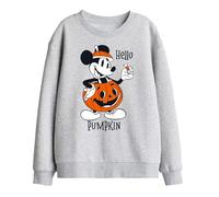 Disney Mickey Mouse Hello Pumpkin Kids Sweatshirt, Athletic Heather, 12-13