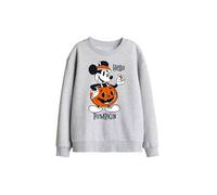 Disney Mickey Mouse Hello Pumpkin Kids Sweatshirt, Athletic Heather in Light Grey | Size: 7-8 Years Disney Light Grey 7-8 Years
