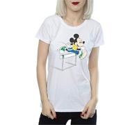 Mickey Mouse Hurdles Cotton T-Shirt Disney White S