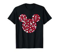 Disney Mickey Mouse Icon Pink Hearts Valentine's Day T-Shirt