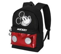 Disney Mickey Mouse Iconic-HS Silver Backpack, Black, 18 x 30 x 41 cm, Capacity 22 L
