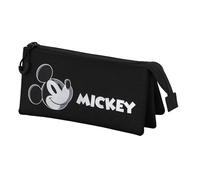 Disney Mickey Mouse Iconic-HS Silver Pencil Case, Black, 23 x 11 cm