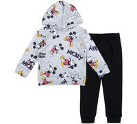 Disney Mickey Mouse Infant Baby Boys Fleece Pullover Hoodie and Pants Outfit Set Black/Gray 18 Months