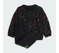 adidas Infant X Disney Mickey Mouse Sweatshirt And Joggers Set Black/Impact Orange/Lime Burst 6/9M