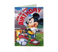 disney mickey mouse just for your birthday football birthday card