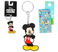 Disney Mickey Mouse Keychain Set - Keychain Bundle Featuring Mickey for Kids, Men, Women Plus Stickers and More | Mickey Party Favors Pack
