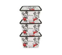Disney Mickey Mouse Kids Storage Boxes 23L - BPA-Free Plastic, Lightweight & Stackable with Click Lock Lid - Toy Storage Box for Boys and Girls - Keeps Kids Rooms Tidy, 39 x 29 x 27cm (Pack of 3)