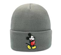 Disney Mickey Mouse Knit Light Winter Beanie Hat for Men, Grey, S-L