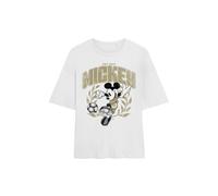 Disney Mickey Mouse Laurel Football Oversized T Shirt, White White