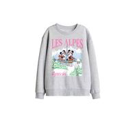 Disney Mickey Mouse Les Alpes Kids Sweatshirt, Athletic Heather in Light Grey | Size: 5-6 Years Disney Light Grey 5-6 Years