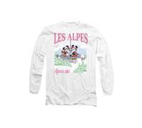 Disney Mickey Mouse Les Alpes Long Sleeve T-Shirt, White | Size: 2XL Disney White 2XL