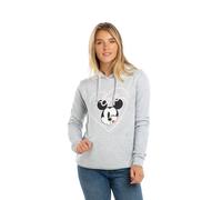 Disney Mickey Mouse Love Kiss Cotton Hoodie In Grey Grey