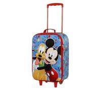 Disney Mickey Mouse Mates-Soft 3D Trolley Suitcase, Blue, 17 x 33 x 52 cm, Capacity 26 L