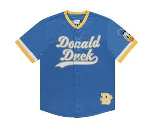 Disney Mickey Mouse Men's Baseball Jersey - Mens Classic Mickey Mouse, Donald Duck and Buzz Lightyear Baseball Jersey Shirt