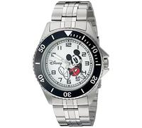 Disney Mickey Mouse Men's W002394 Mickey Mouse Silver-Tone Watch