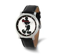 Disney Mickey Mouse Men's WDS000608 Mickey Mouse Analog Display Analog Quartz Black Watch, Black, Vintage