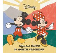 Disney Mickey Mouse & Minnie Mouse Calendar 2023 - Month to a View Planner 30cm x 30cm - Official Merchandise