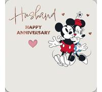 Disney Mickey Mouse & Minnie Mouse Husband Happy Anniversary Card