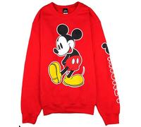 Disney Mickey Mouse & Minnie Mouse Pullover Sweatshirt, Vm Red, Medium