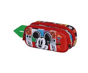 Disney Mickey Mouse Mood-3D Double Pencil Case, Multicolour, 22 x 10 cm