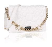 Disney Mickey Mouse Mouse White Quilted Handbag with Gold Chain, white, Sac à main pour femmois