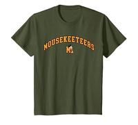 Disney Mickey Mouse Mouseketeers “M” Collegiate Sports Team T-Shirt, Youth, Olive Green, X-Small