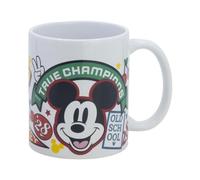 Disney Mickey Mouse Mug 325ml - True Champion Ceramic Coffee Tea Cup with Retro Character Print, Microwave Dishwasher Safe, Boxed Gift for Kids Adults Fans