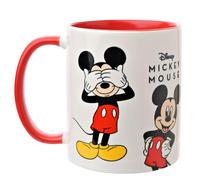 Disney Mickey Mouse Mug Red White Tea, Coffee Glazed Stoneware Drinking Cup | 325ml / 11.4oz
